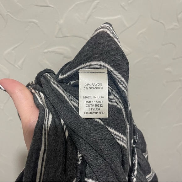 NWT A Beautiful Soul by Arula grey/white striped strapless jumpsuit (C/3X) - Picture 6 of 6